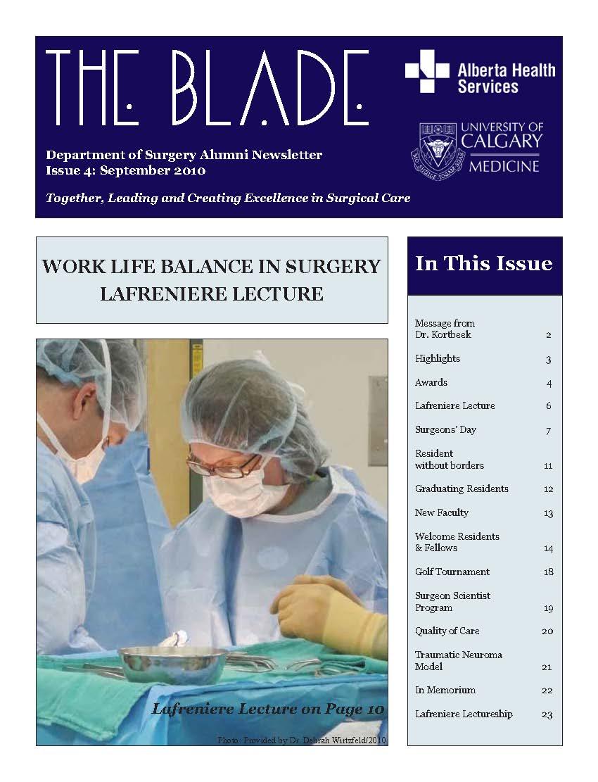 The Blade newsletter 2010