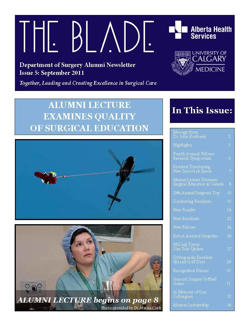 The Blade newsletter 2011