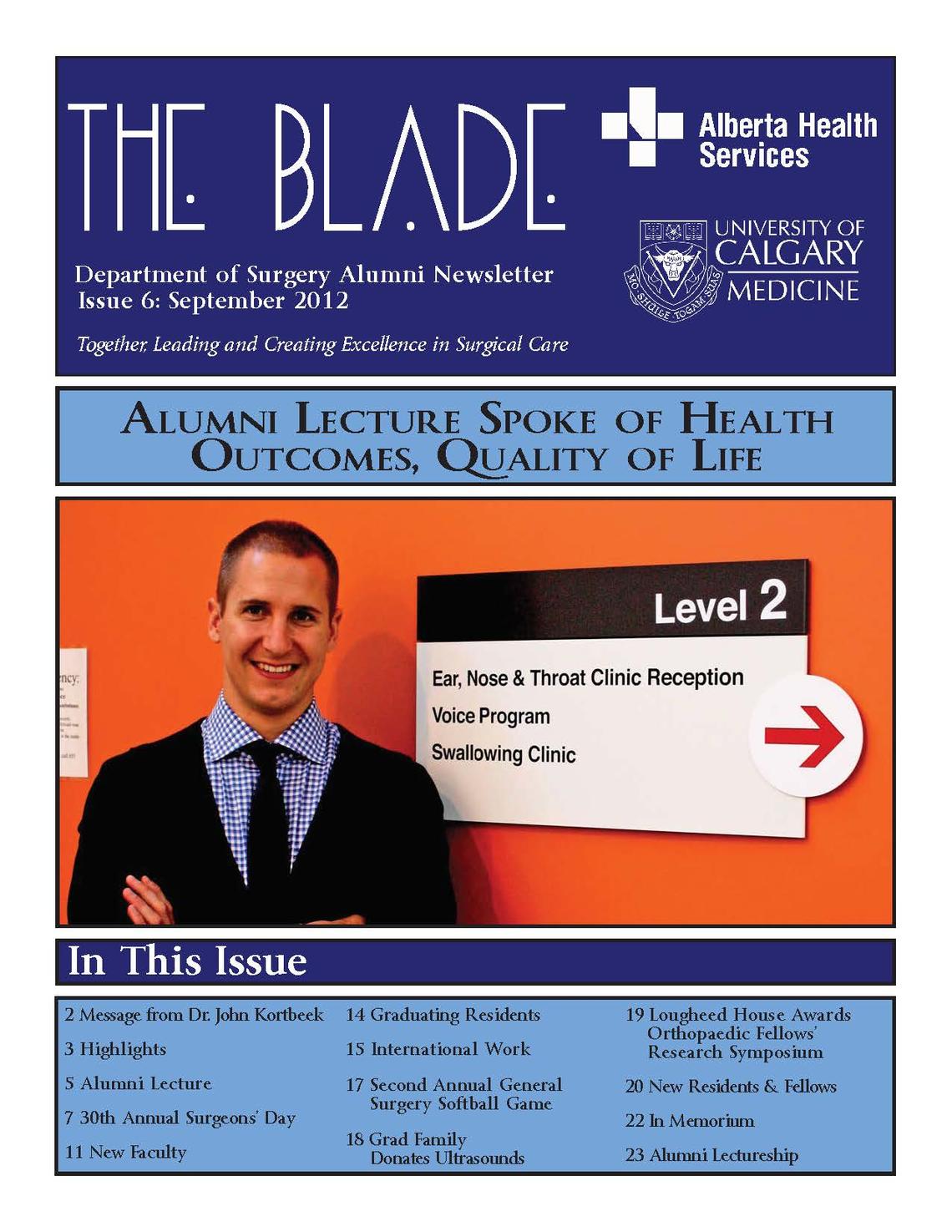 The Blade newsletter 2012