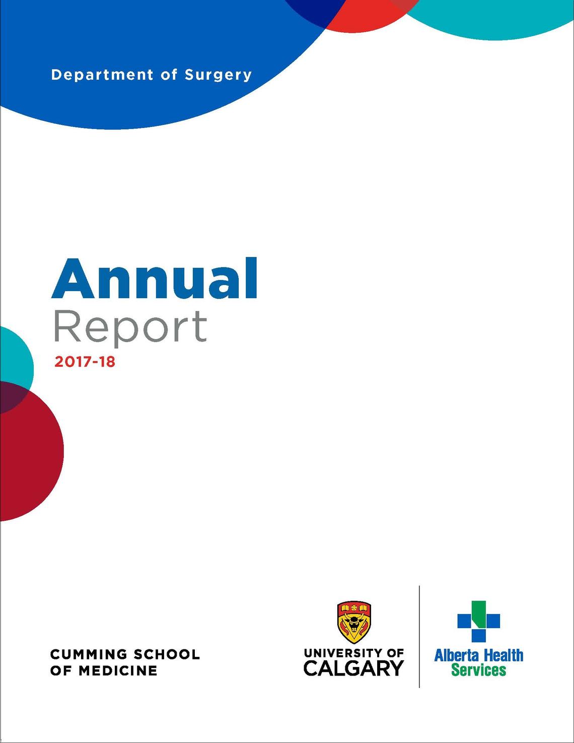 2017-2018 Annual Report for the Department of Surgery