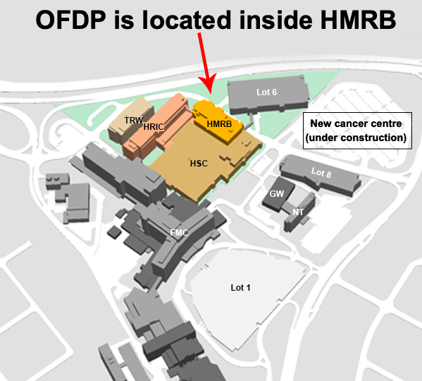 Map showing that the OFDP is located within the HMRB.