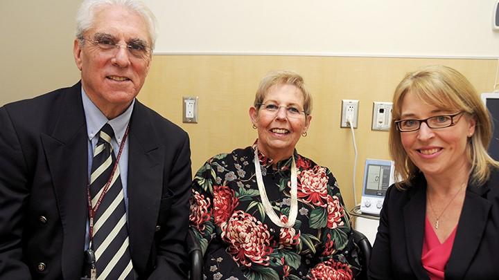 Dr. Barry Bultz, Meredith Hodges, and Dr. Linda Watson