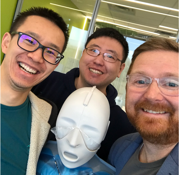 Group selfie with the CPR dummy