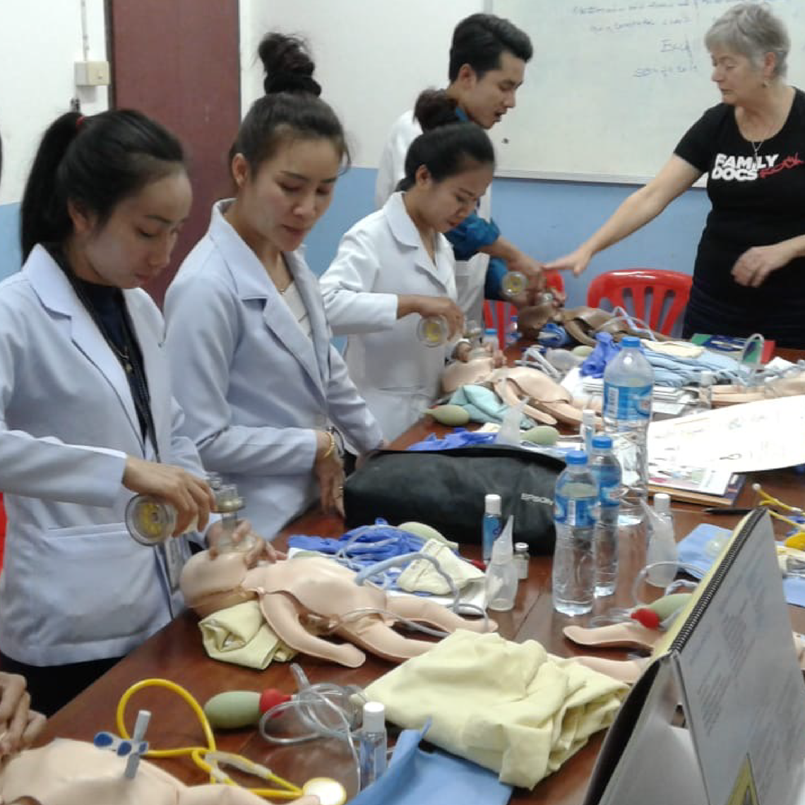 Global communities Group of students in a workshop