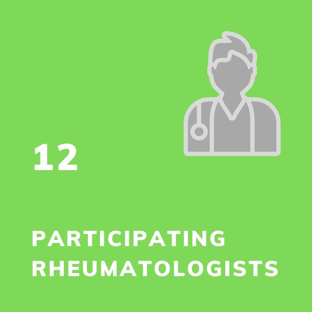 12 rheumatologists are currently contributing data to Rheum4U