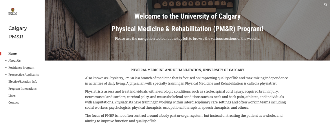 Calgary PM&R Program Website - Click Here