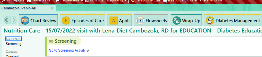 Standard Tab Layout