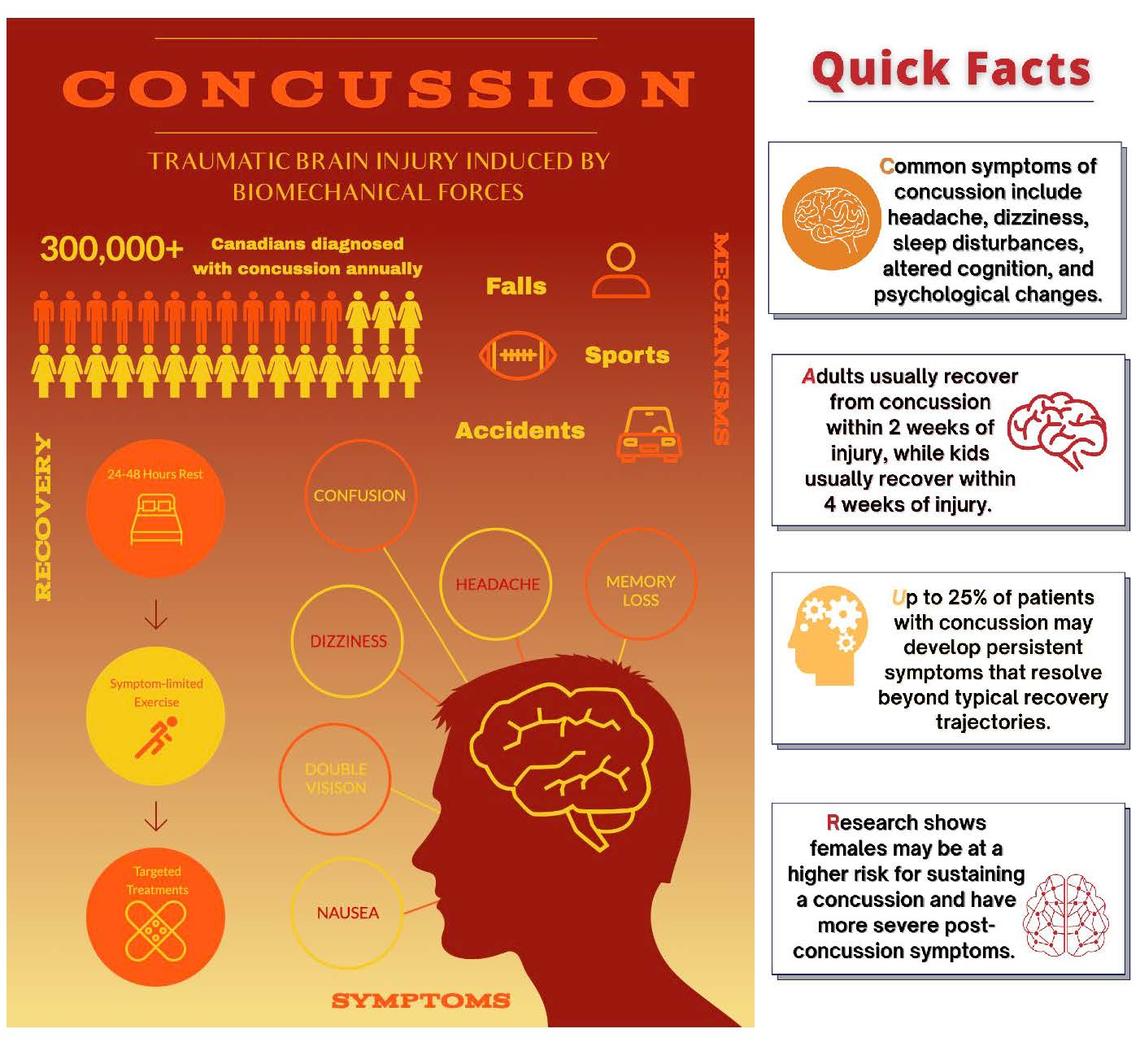 Concussion education infographic