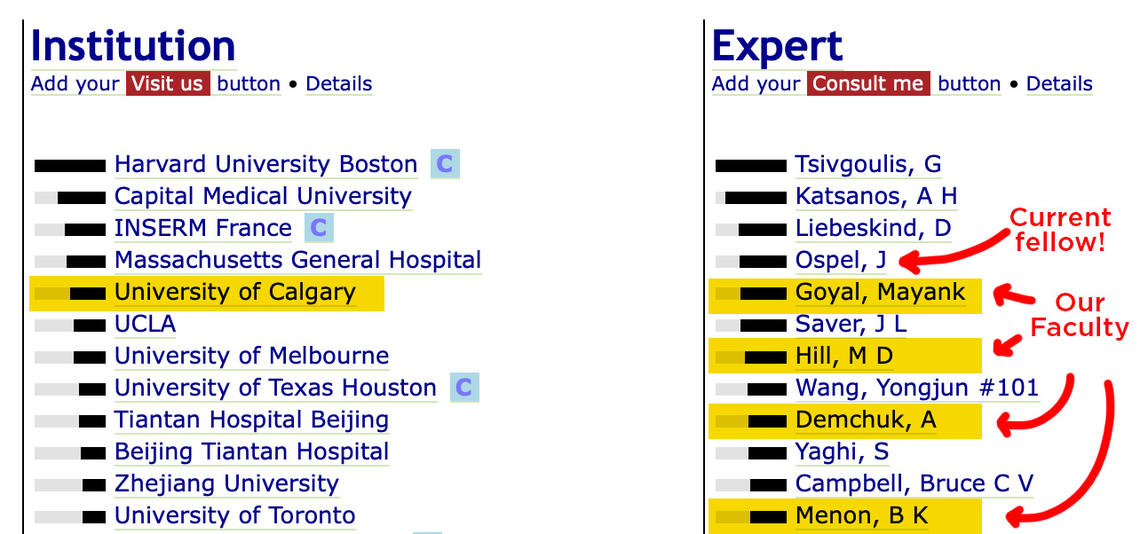 Our Expertscape Ranking for Ischemic Stroke