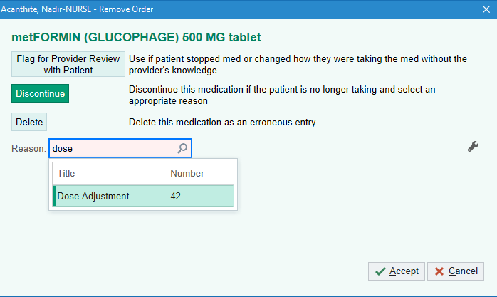 Dose Adjustment