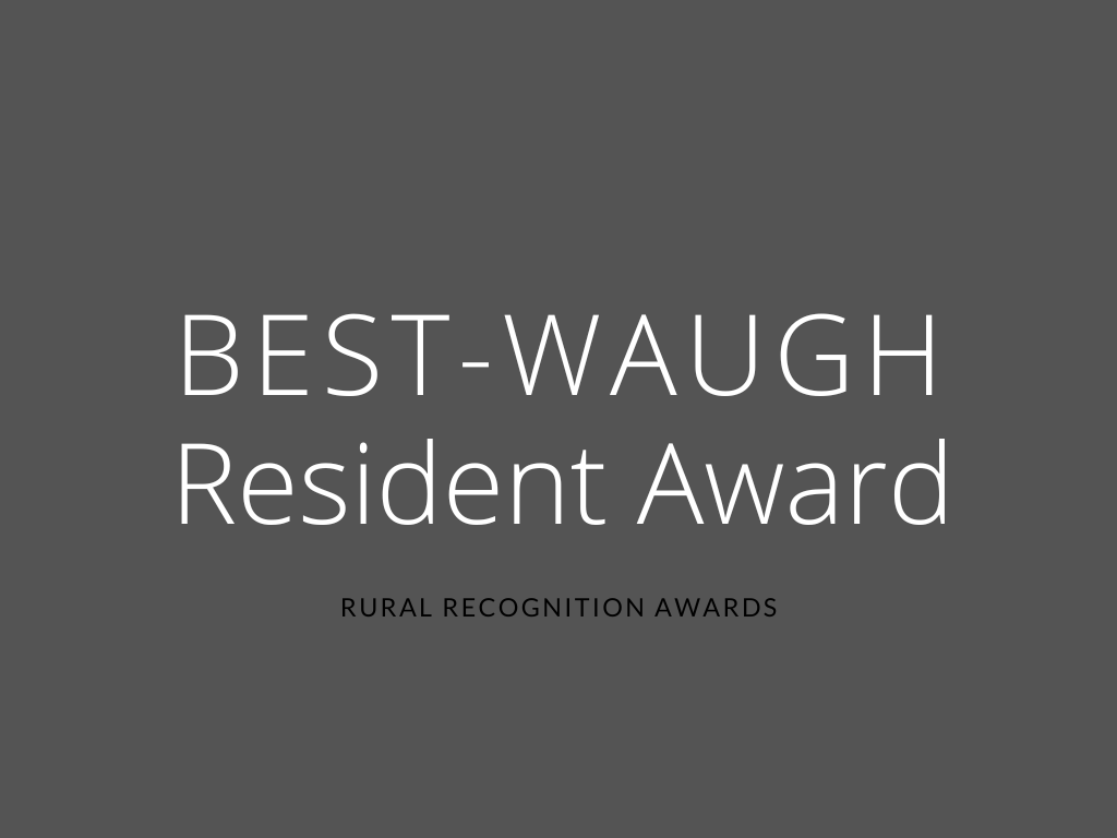Best Waugh Resident Award
