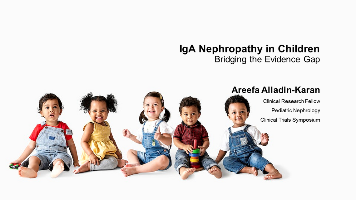 Tile page for Dr. Areefa Karan IgA nephropathy in children presentation