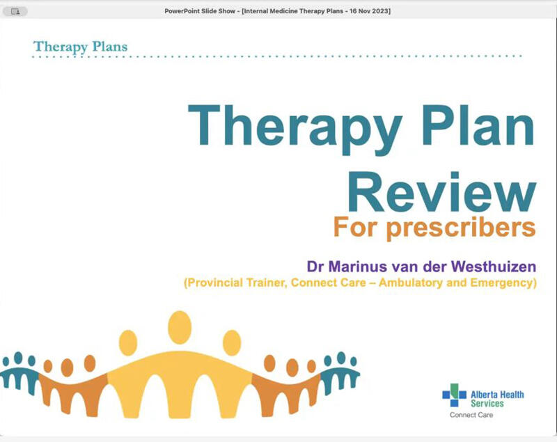 Therapy Plan Review - For Prescribers video