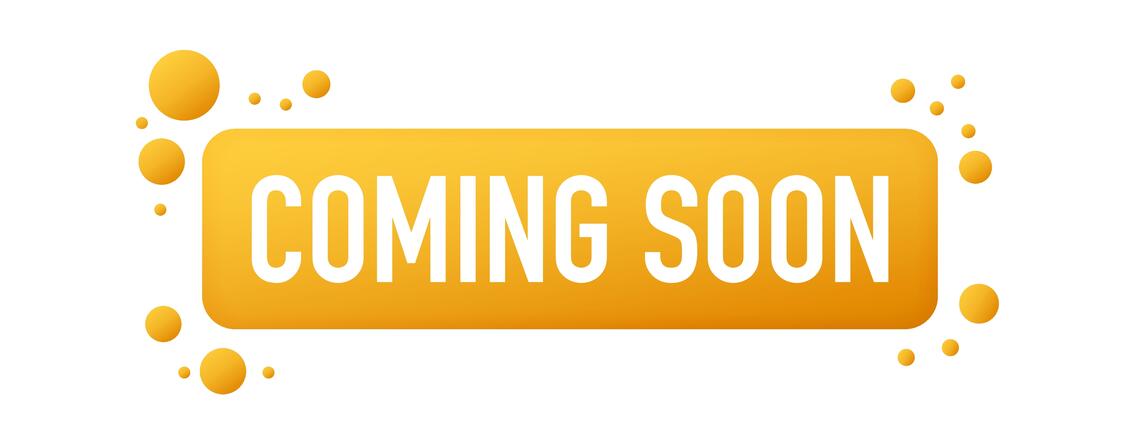 a yellow image of the text "Coming Soon"