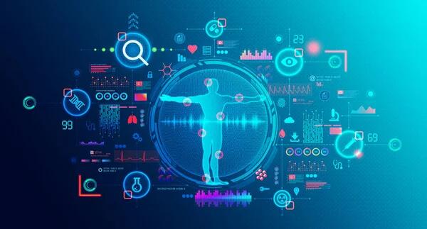 person with data points 
