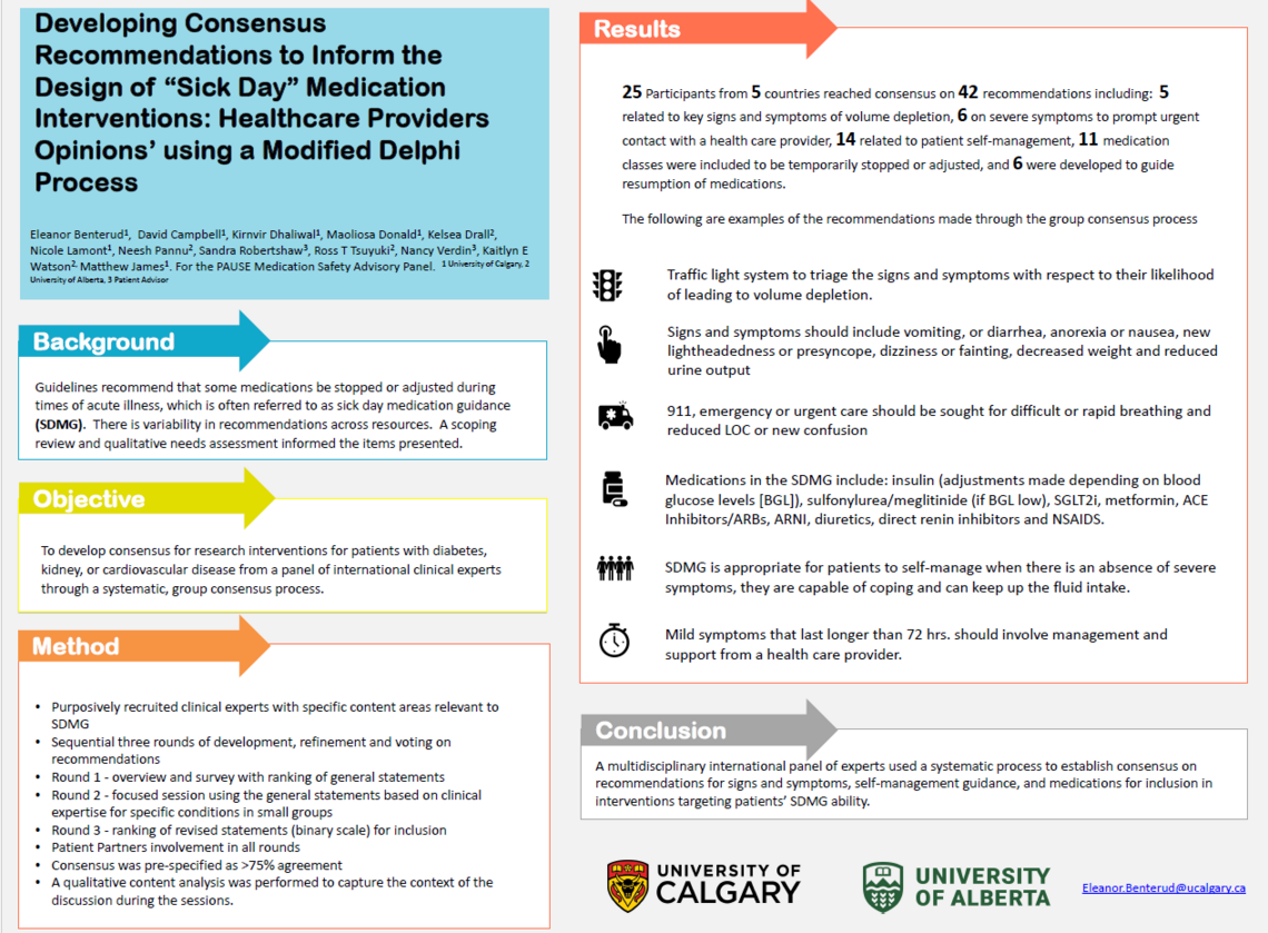 research poster of recommendations for the PAUSE study