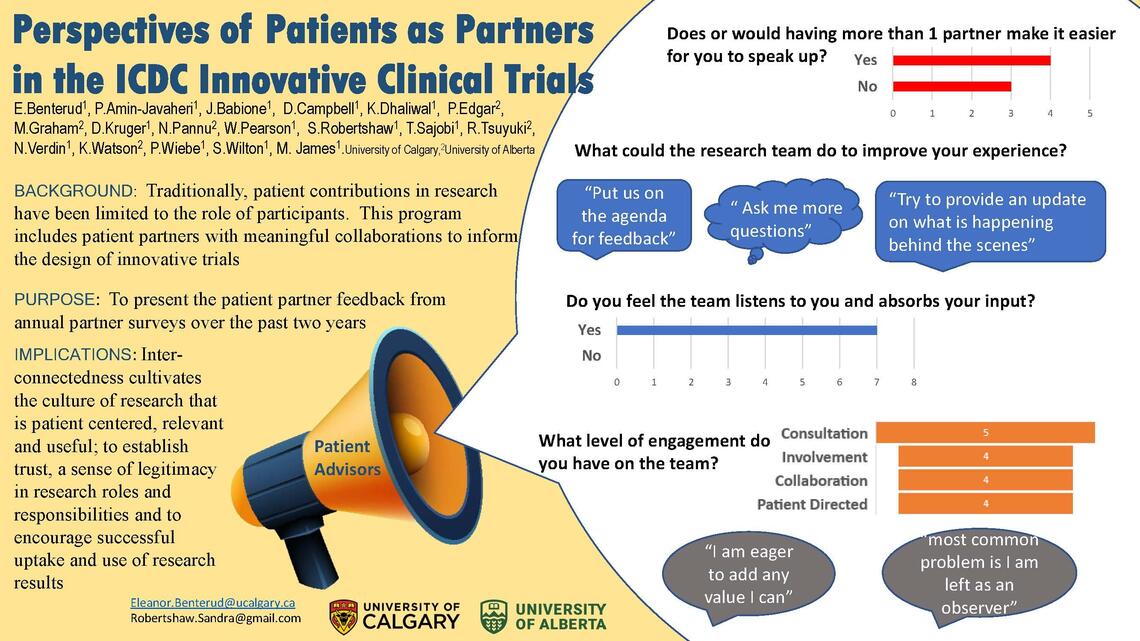 Research poster of perspectives of patients as partners
