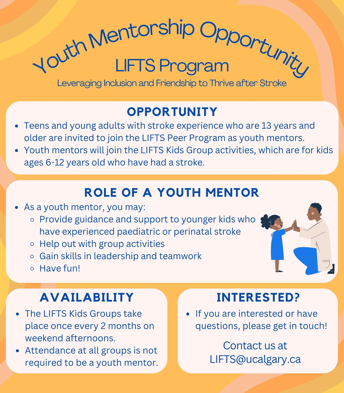 Youth mentorship opportunity flyer