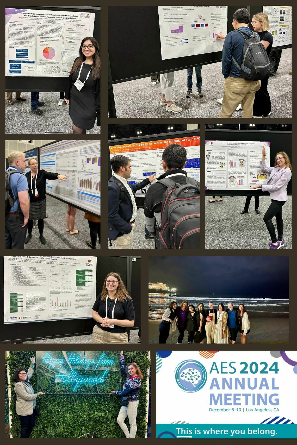 Collage with pictures from AES conference