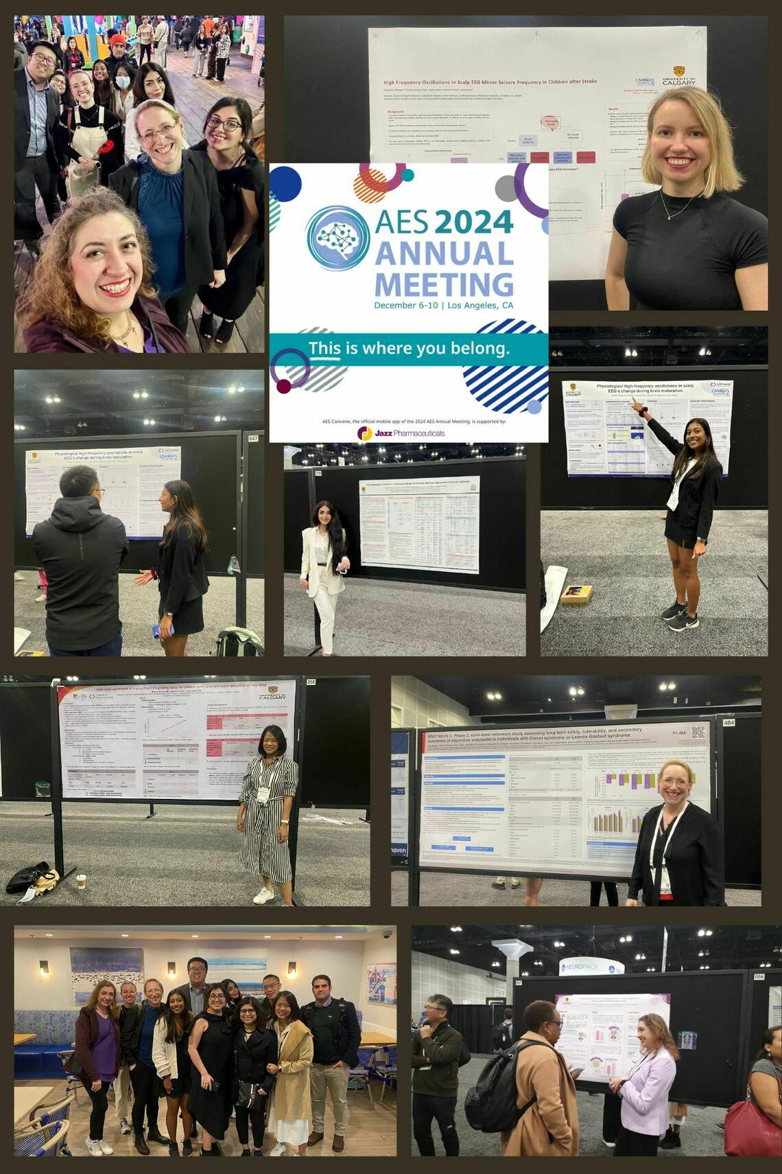 Collage with pictures from AES conference