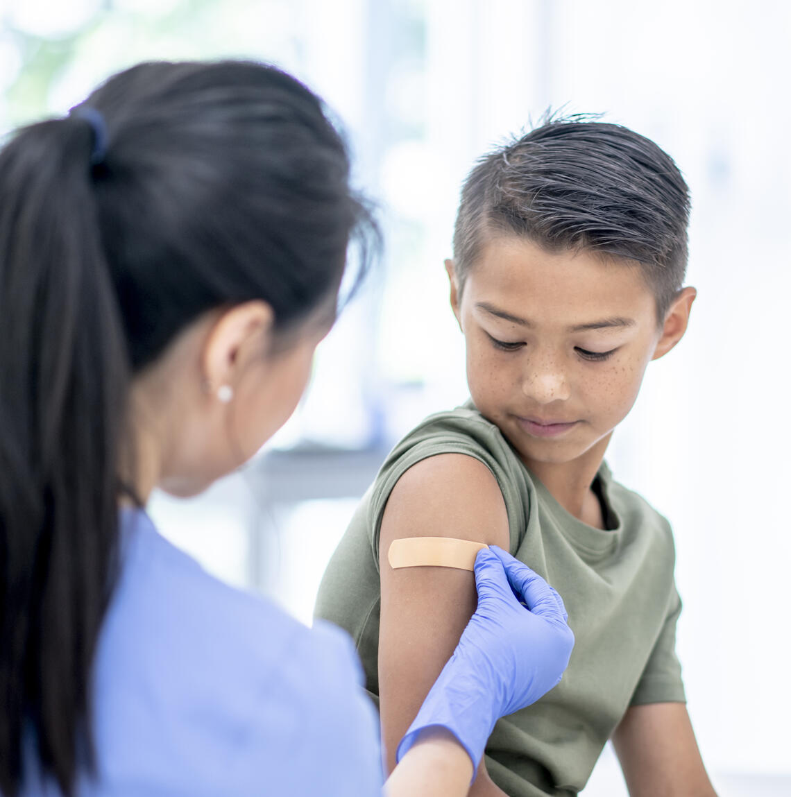 child with a bandage