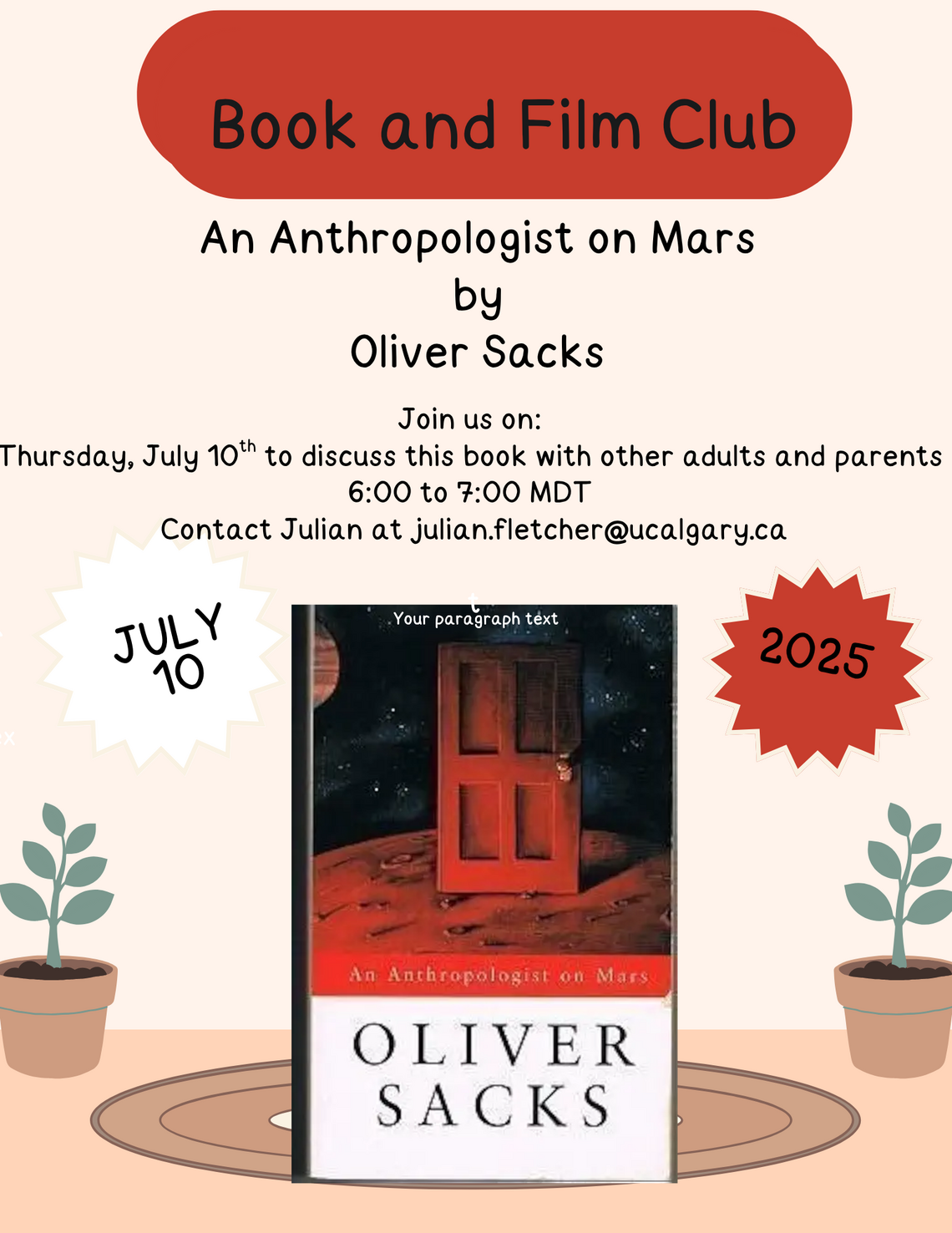 Poster for event
