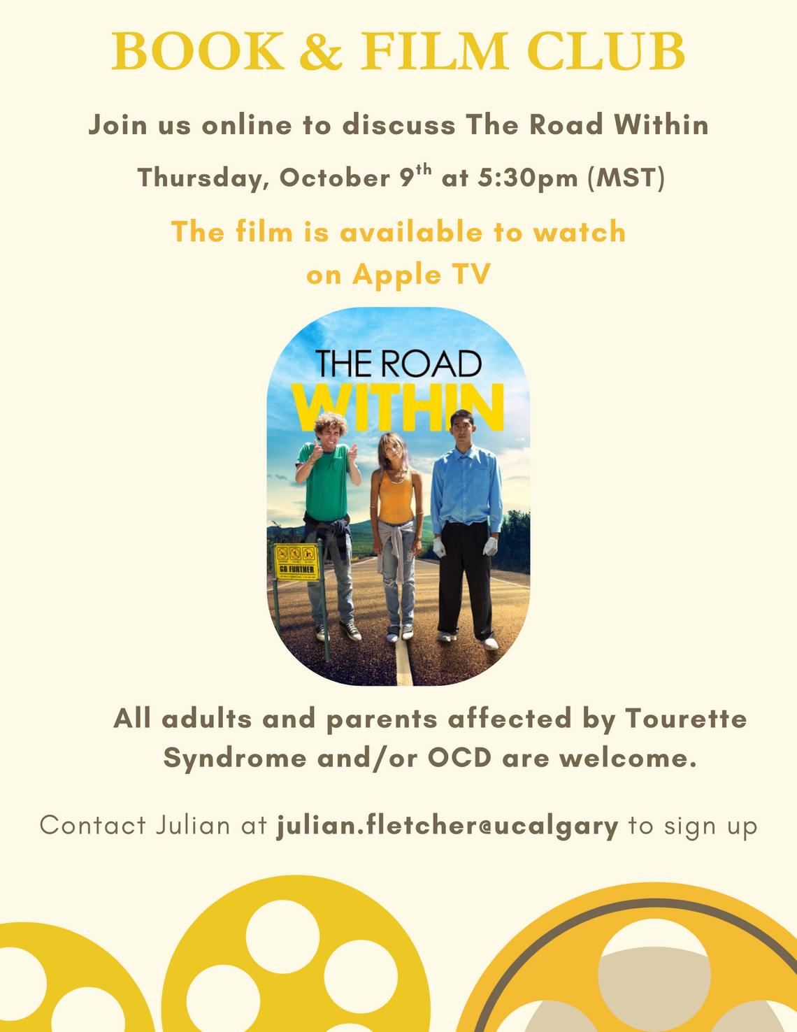Book and Film Club flyer