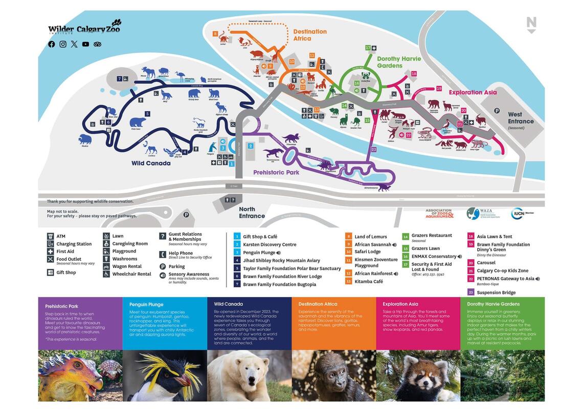 Calgary Zoo map