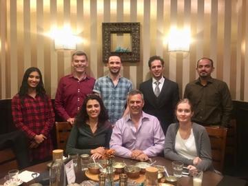 Lab dinner following Negar's Master's defense