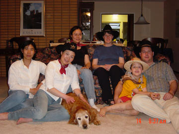 Vascular Imaging Laboratory members and friends celebrating Lu Hong's MSc convocation, June 2003.