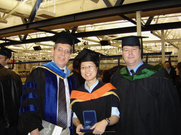University of Calgary 2005 MSc Gold Medal winner, Jean Chen, with MIke Smith and Richard Frayne, November 2005.