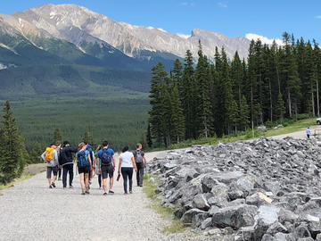 Heading home after the VIL hike around Upper Kanasksis Lake, July 2018.