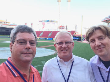 Richard Frayne with Wally Block and Oliver Wieben (both Wisconsin-Madison) at the SRMA, ⁨Cincinnati⁩, Ohio, September 2015.