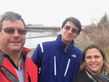 Visit from collaborator Leticia Rittner (UNICAMP) with Roberto Souza and Richard Frayne at Lake Louise, Alberta, November 2015.