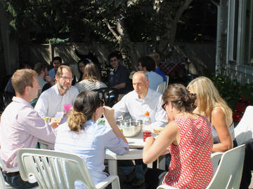 Enjoying a BBQ at the annual VIL summer luncheon, August 2014.