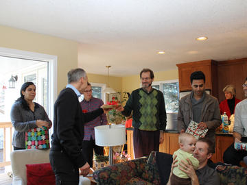 Another round of "Nasty Santa" at the VIL Holiday Party, December 2014.