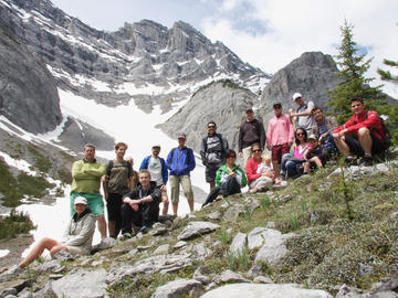 Hike by VIL to Ptarmigan Cirque, Kanasaksis Country, June 2012. 