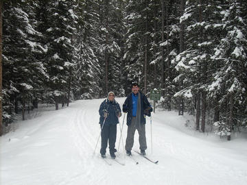 Mohammad Sabati enjoying VIL Ski Day, Kananaskis Country, February 2008.