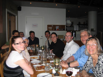 Group dinner at the ISMRM, Stockholm, Sweden, May 2010.