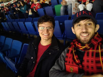 Wallace Loos and Kauê Tartarotti watching the greatest game (and its not football), February 2020.