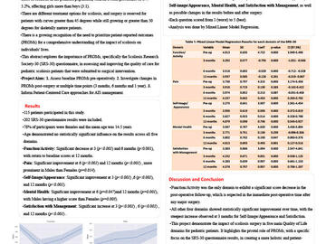 Enhancing Patient-Centric Care The Role of PROMs  Utilizing SRS-30 in Pediatric Scoliosis Management