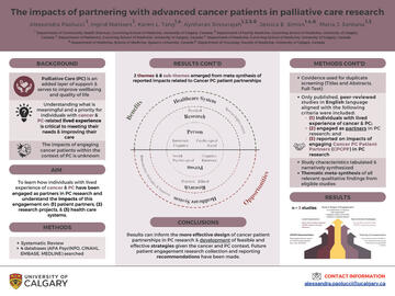 The impacts of partnering with advanced cancer patients in palliative care research