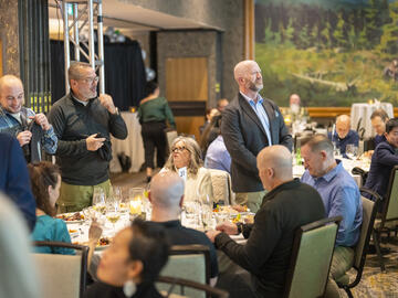 Dr. Rick Buck and others at the Cabin Fever 2025 Rural Recognition Awards banquet
