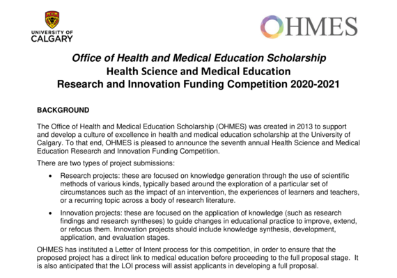 Funding Competition Announcement