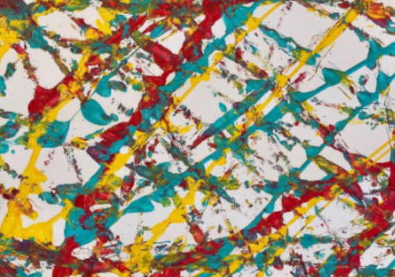 Red blue yellow sphero painting