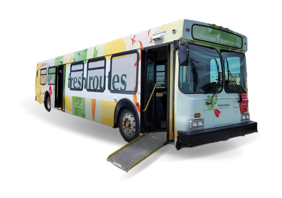 Fresh Routes bus side view
