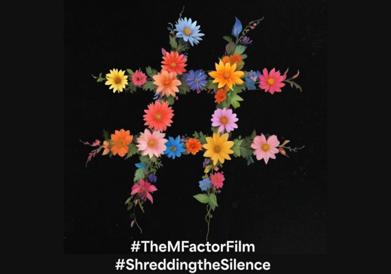 flowers arranged in a symbol of a hashtag