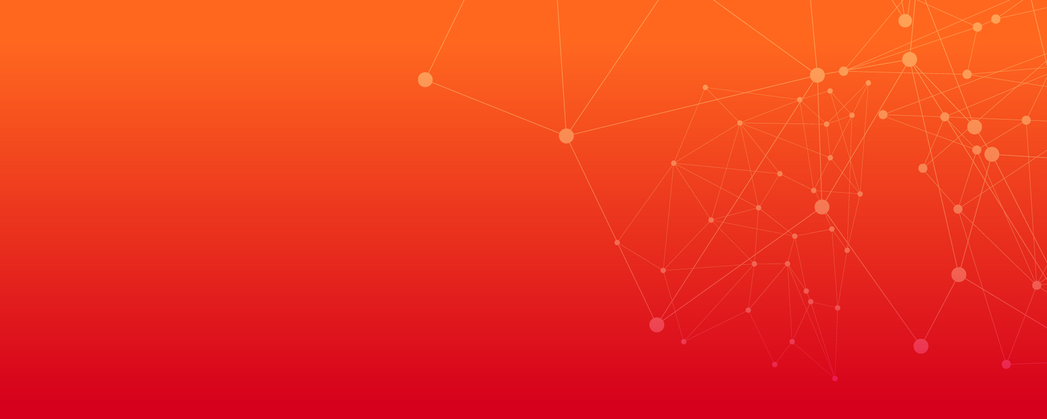 Orange image with dots and lines