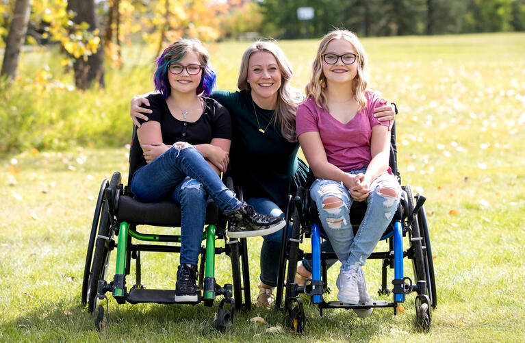 Kadence Foley, right, pictured with sister Addison, left, and mom, Shanna in 2019.