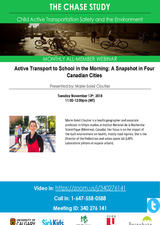 Active Transport to School in the Morning: A Snapshot of Four Canadian Cities